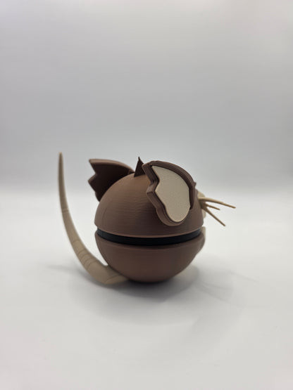 Character Design - 3D Printed Character Ball - Raticate - Unique Display Collectible.