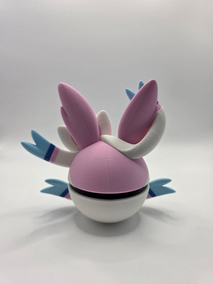 Character Design - 3D Printed Character Ball - Sylveon - Unique Display Collectible.