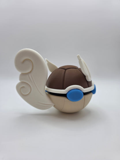 Character Design - 3D Printed Character Ball - Wartortle - Unique Display Collectible.