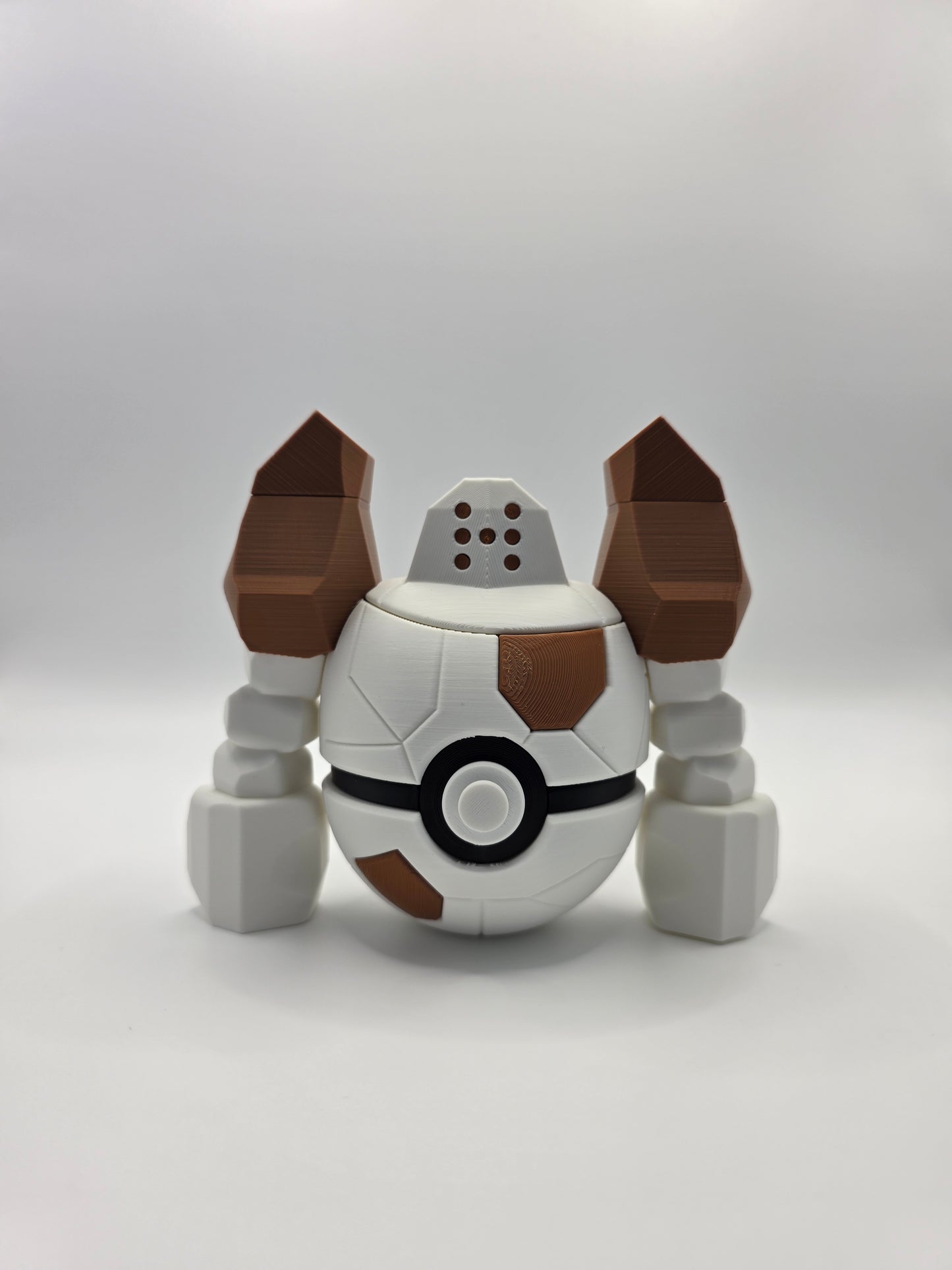Character Design - 3D Printed Character Ball - Regirock - Unique Display Collectible.