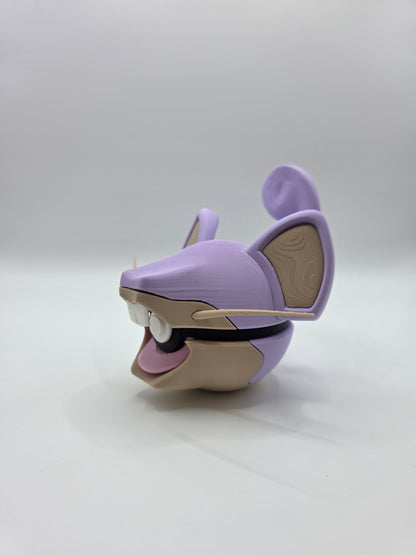 Character Design - 3D Printed Character Ball - Rattata - Unique Display Collectible.