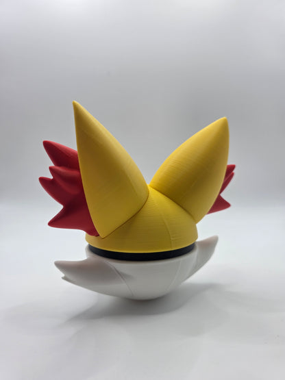 Character Design - 3D Printed Character Ball - Fennekin - Unique Display Collectible.