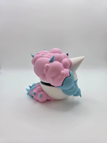 Character Design - 3D Printed Character Ball - Galarian Ponyta - Unique Display Collectible.
