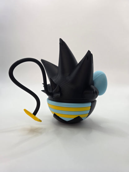 Character Design - 3D Printed Character Ball - Luxray - Unique Display Collectible.