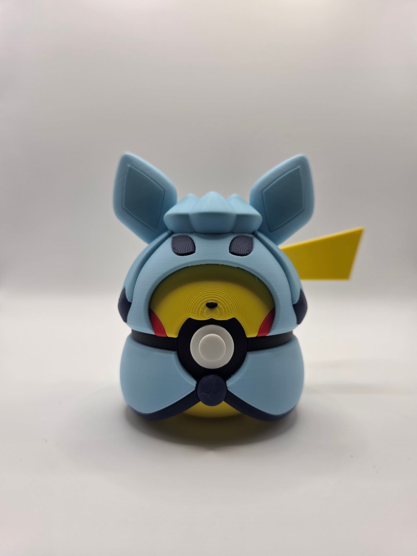 Character Design - 3D Printed Character Ball - Poncho Pikachu Collection - Unique Display Collectible.