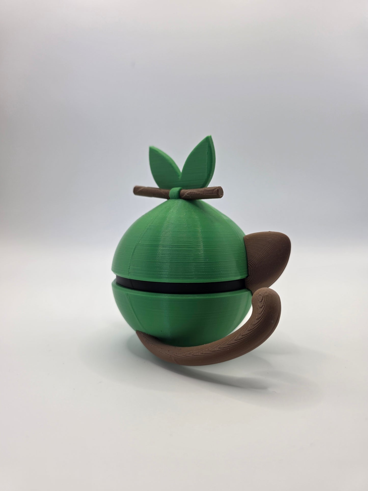 Character Design - 3D Printed Character Ball - Grookey - Unique Display Collectible.