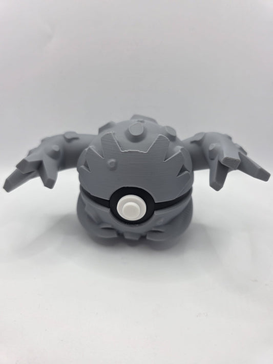 Pokemon Character Design - 3D Printed Pokeball - Graveler - Exclusive Display Collectible.