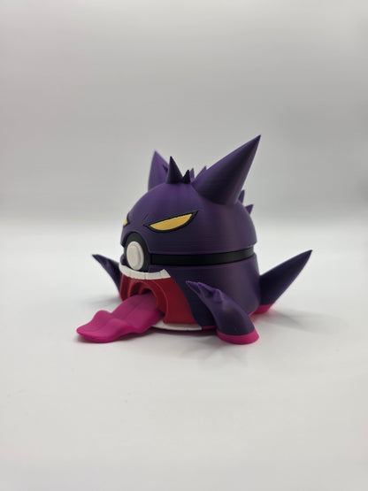 Character Design - 3D Printed Character Ball - Gigantamax Gengar - Unique Display Collectible.