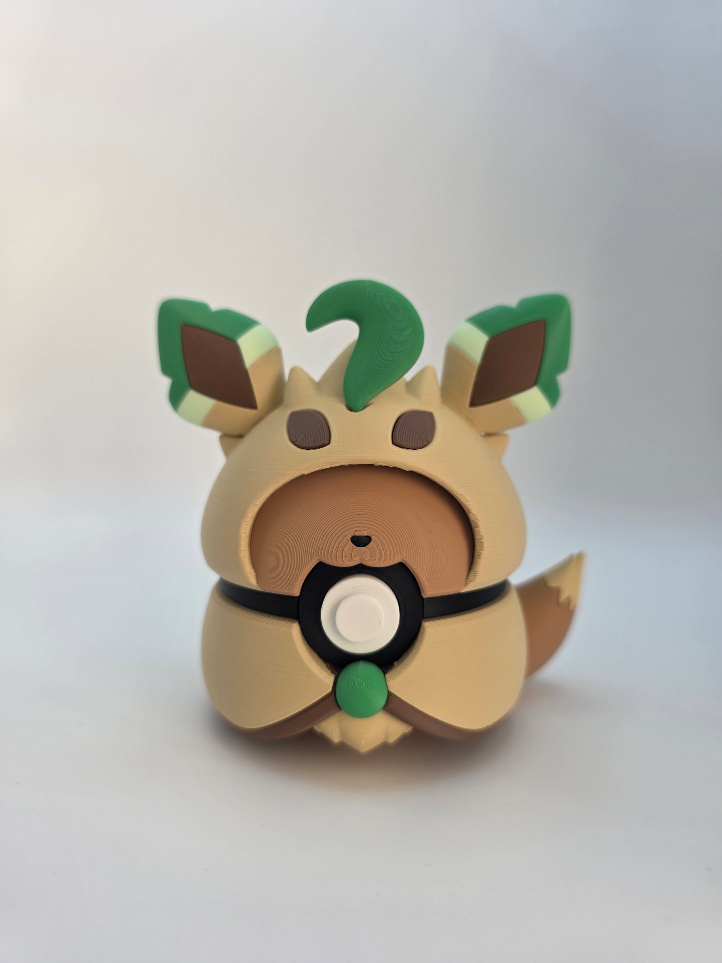 Character Design - 3D Printed Character Ball - Poncho Eevee Collection - Unique Display Collectible.
