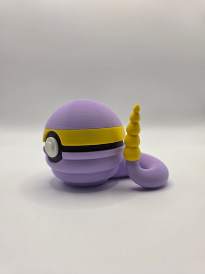 Character Design - 3D Printed Character Ball - Ekans - Unique Display Collectible.