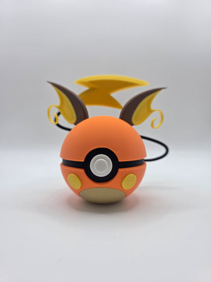 Character Design - 3D Printed Character Ball - Raichu - Unique Display Collectible.