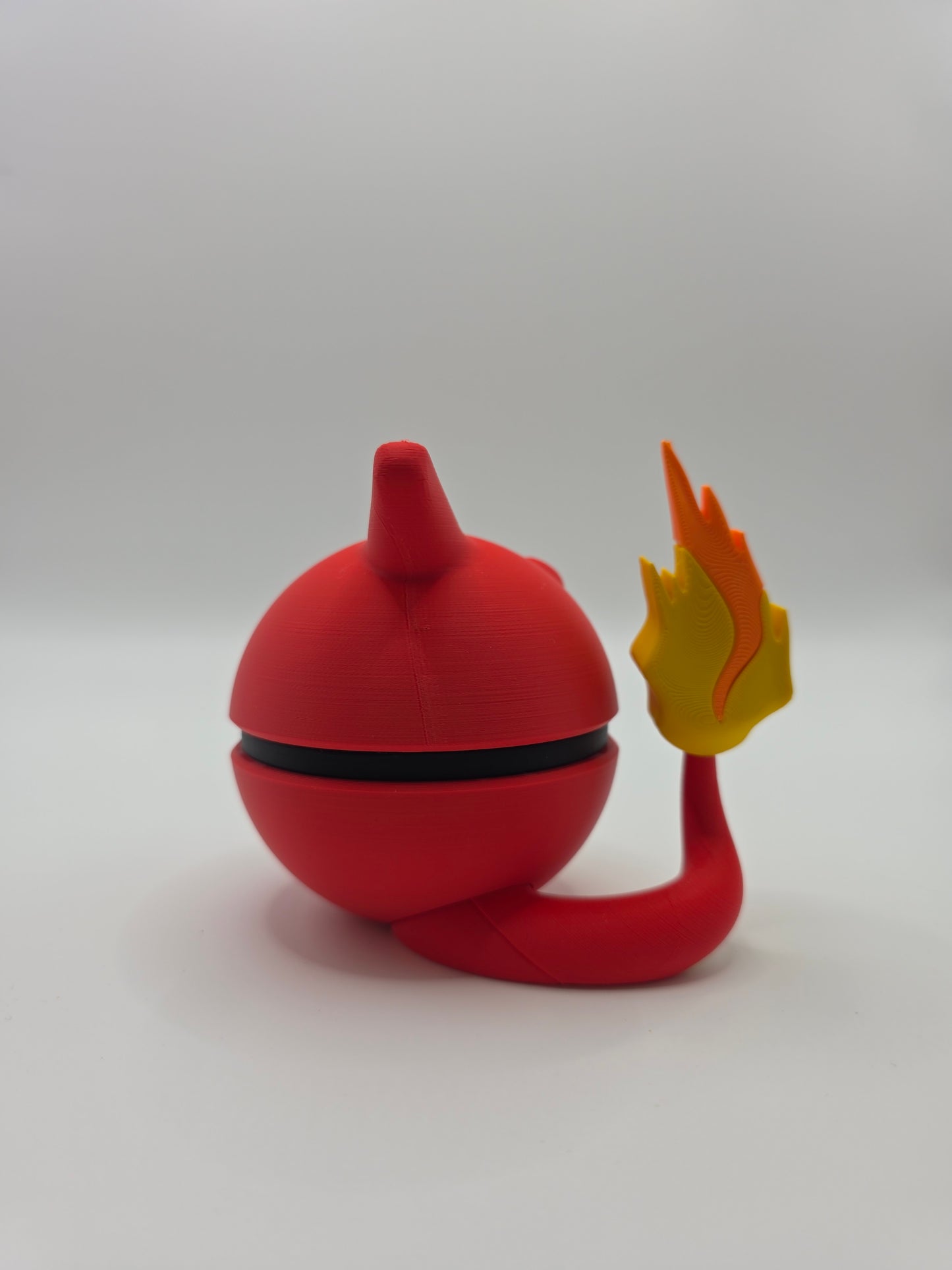 Character Design - 3D Printed Character Ball - Charmeleon - Unique Display Collectible.