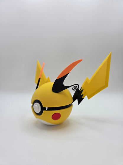 Character Design - 3D Printed Character Ball - Mega Raichu X - Unique Display Collectible.