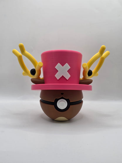 Character Design - 3D Printed Character Ball - Tony Tony Chopper Stantler - Unique Display Collectible.