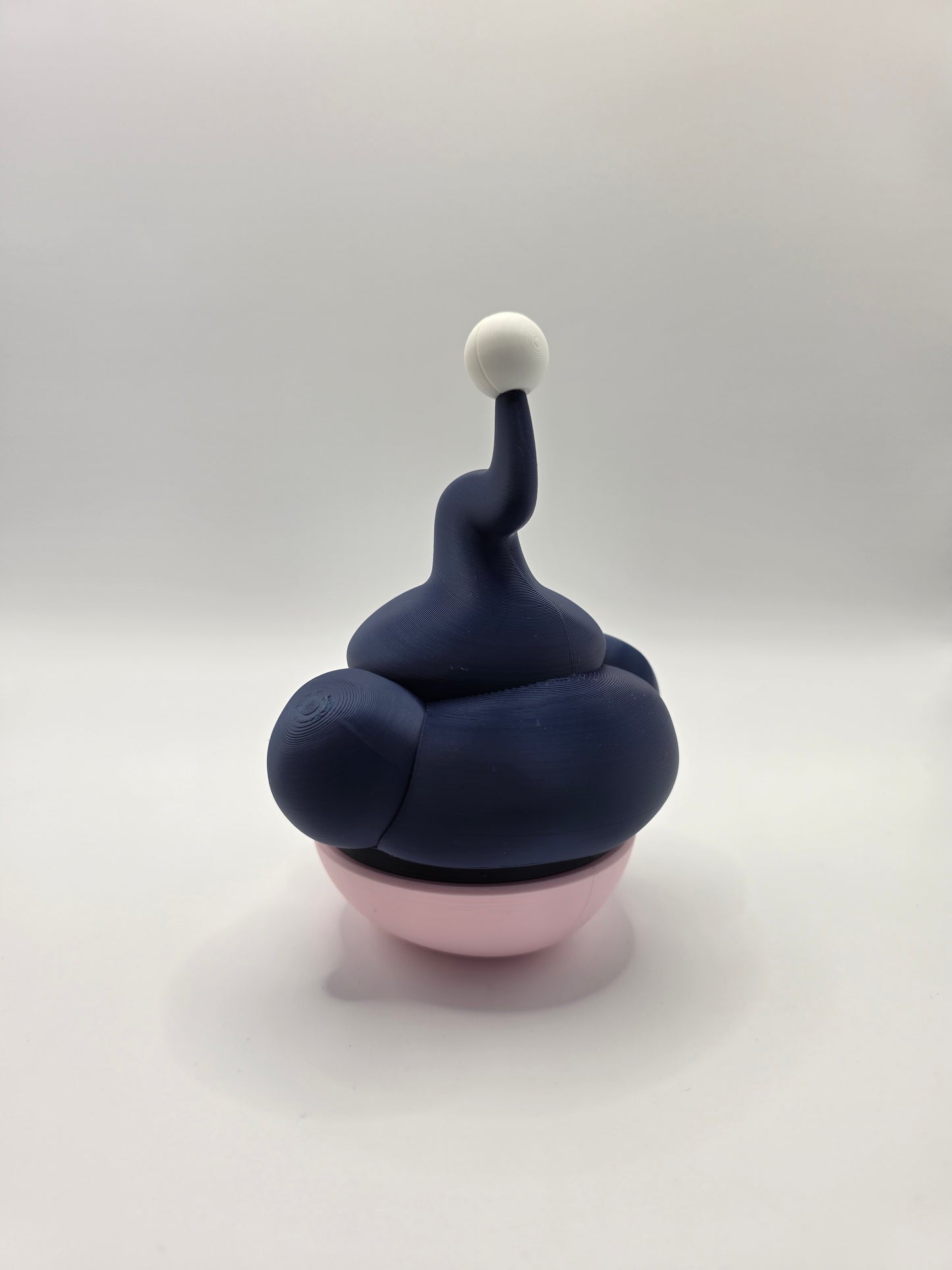 Character Design - 3D Printed Character Ball - Mime Jr - Unique Display Collectible.