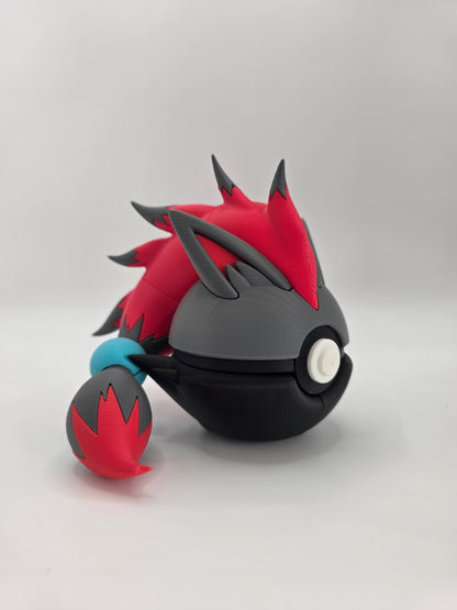 Character Design - 3D Printed Character Ball - Zoroark - Unique Display Collectible.