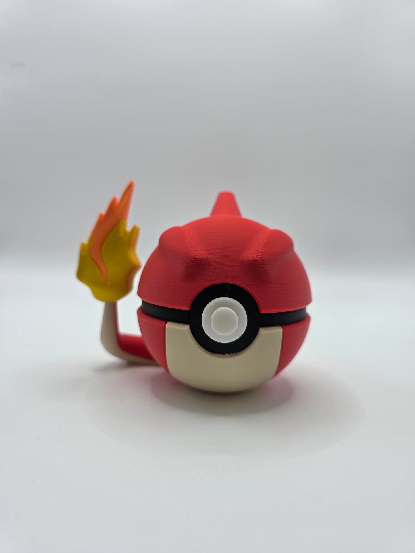 Character Design - 3D Printed Character Ball - Charmeleon - Unique Display Collectible.