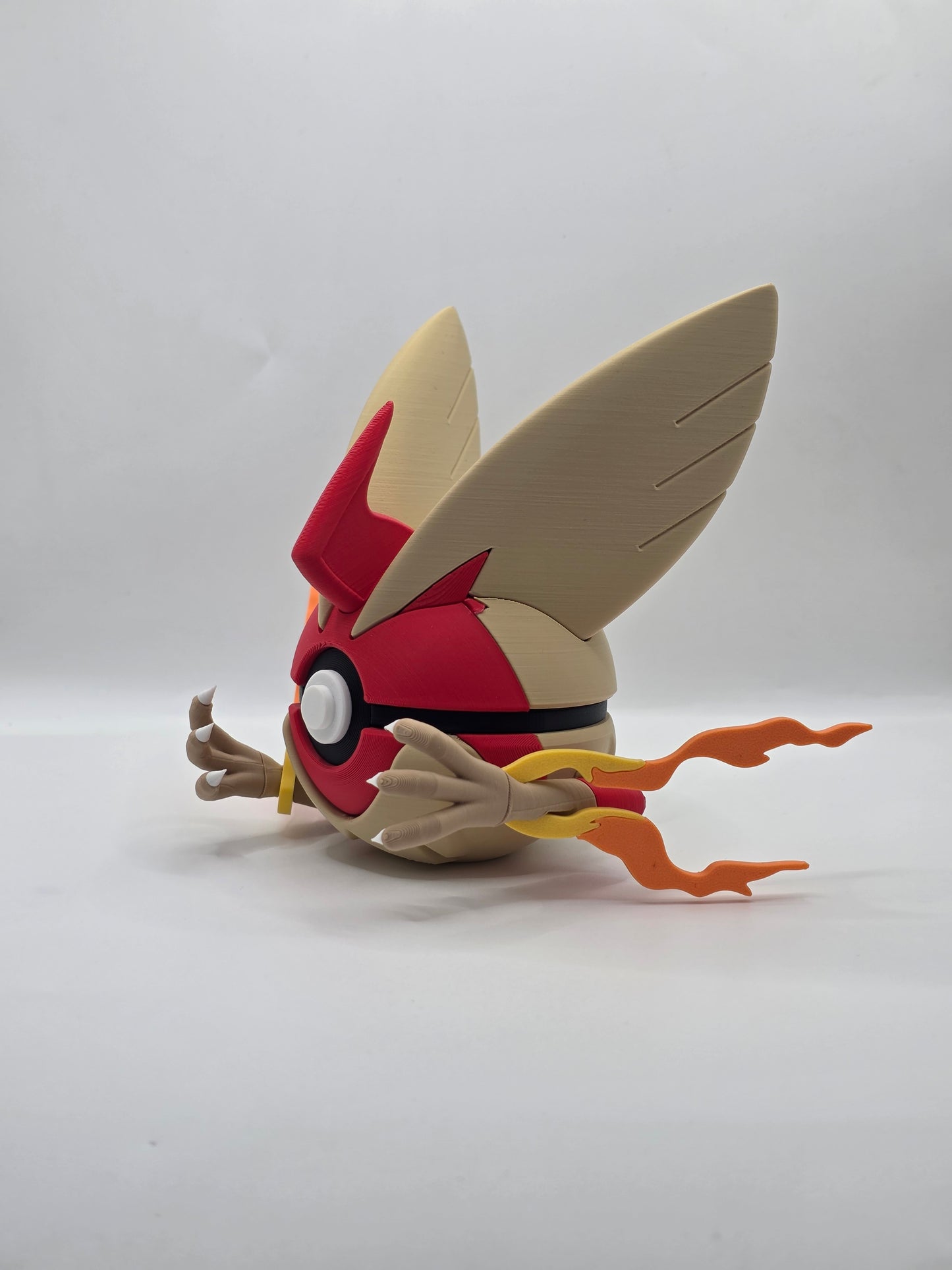 Character Design - 3D Printed Character Ball - Mega Blaziken - Unique Display Collectible.