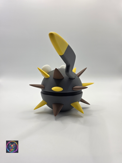 Character Design - 3D Printed Character Ball - Togedemaru - Unique Display Collectible.
