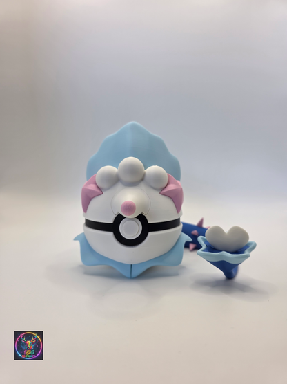 Character Design - 3D Printed Character Ball - Primarina - Unique Display Collectible.