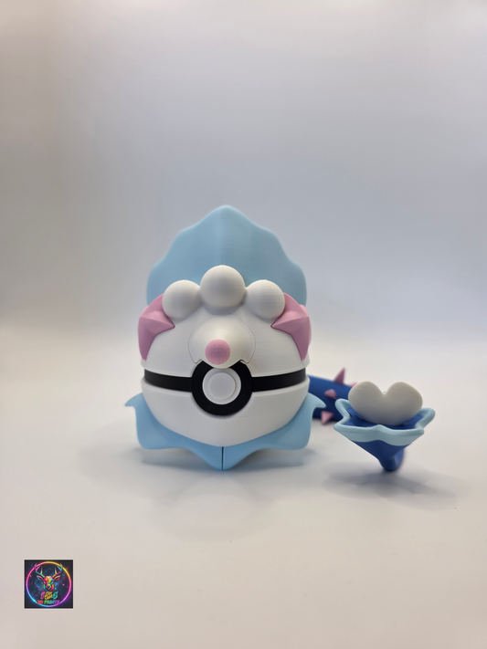 Character Design - 3D Printed Character Ball - Primarina - Unique Display Collectible.