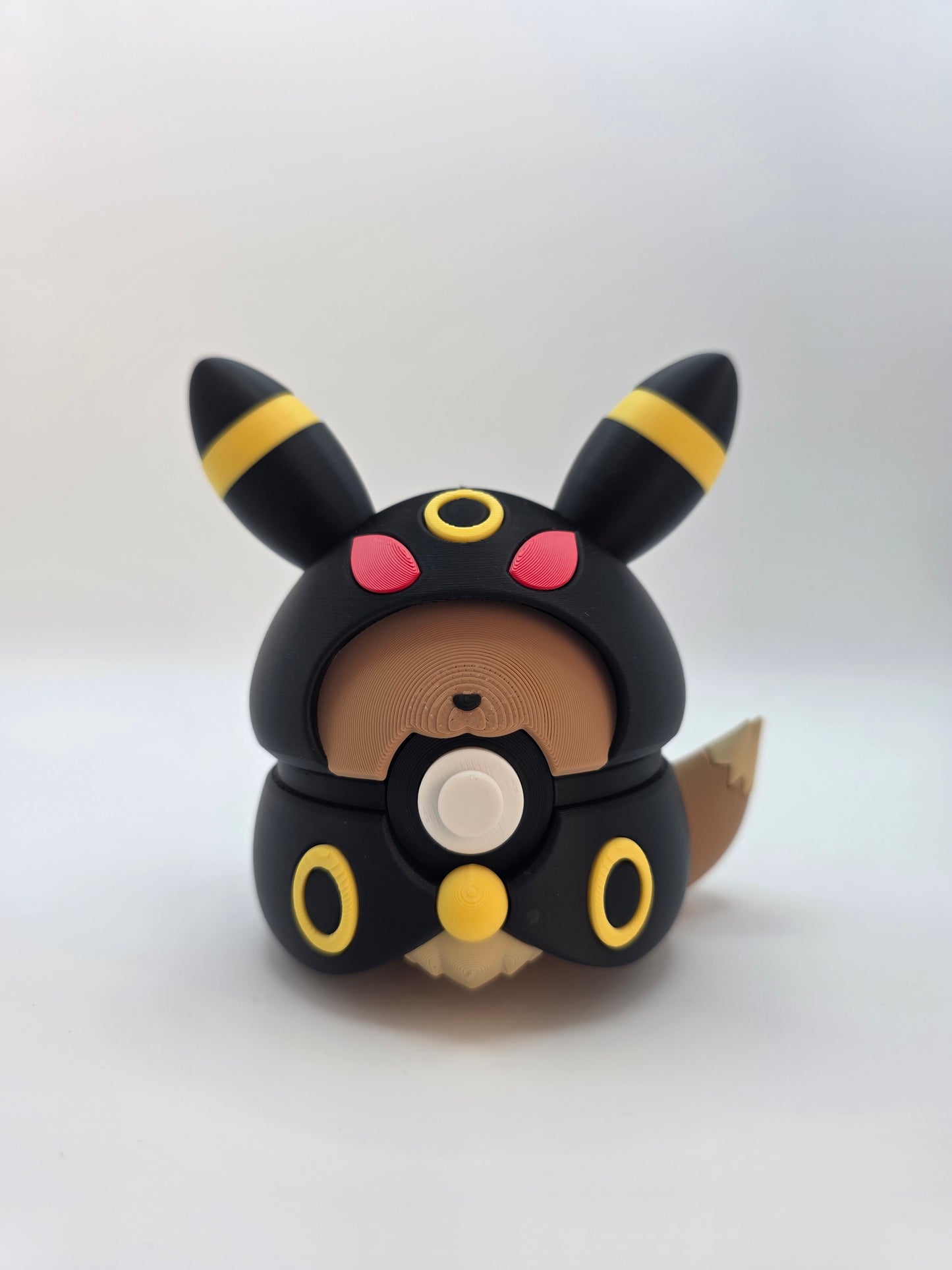 Character Design - 3D Printed Character Ball - Poncho Eevee Collection - Unique Display Collectible.