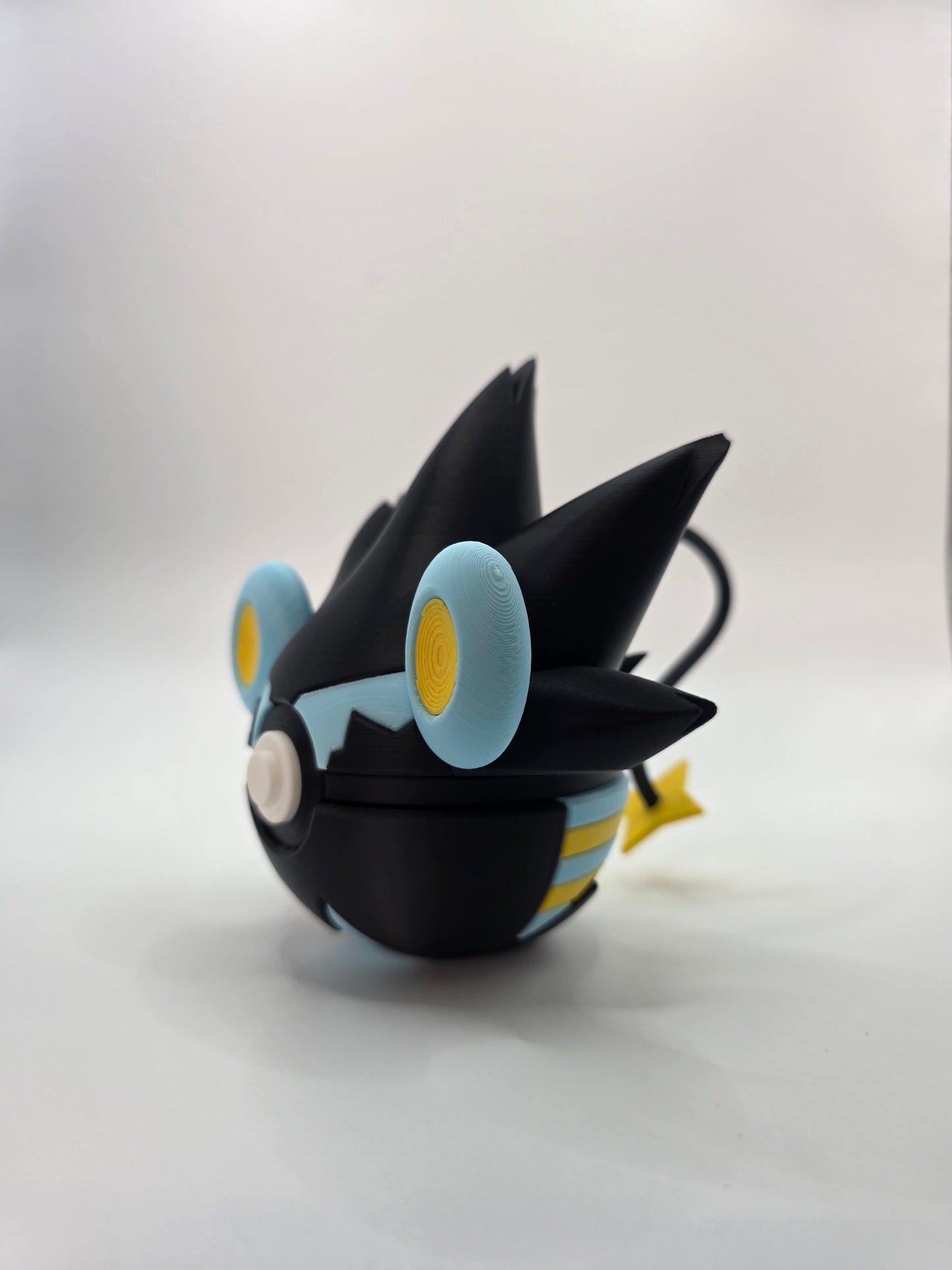 Character Design - 3D Printed Character Ball - Luxray - Unique Display Collectible.
