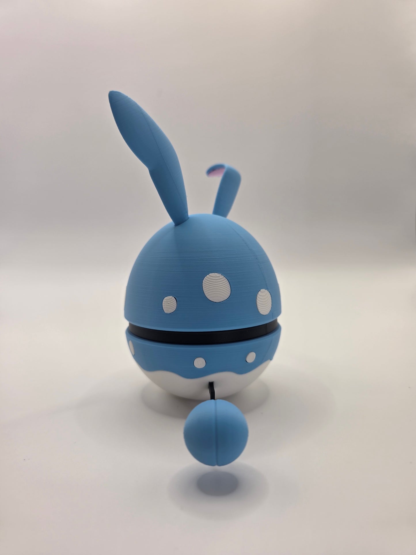 Character Design - 3D Printed Character Ball - Azumarill - Unique Display Collectible.