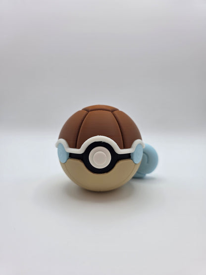 Character Design - 3D Printed Character Ball - Squirtle - Unique Display Collectible.