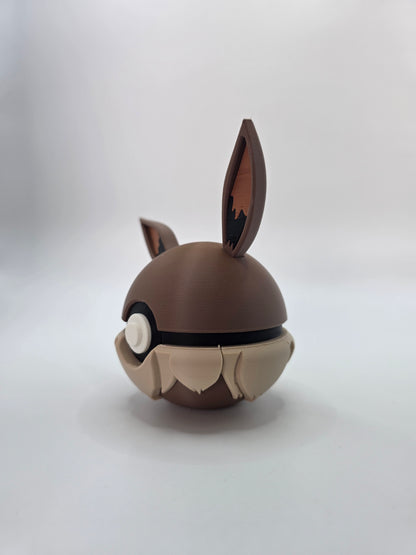 Character Design - 3D Printed Character Ball - Eevee - Unique Display Collectible.
