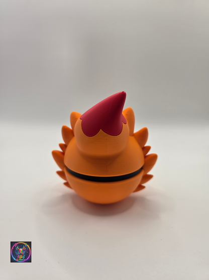 Character Design - 3D Printed Character Ball - Pombon - Unique Display Collectible.