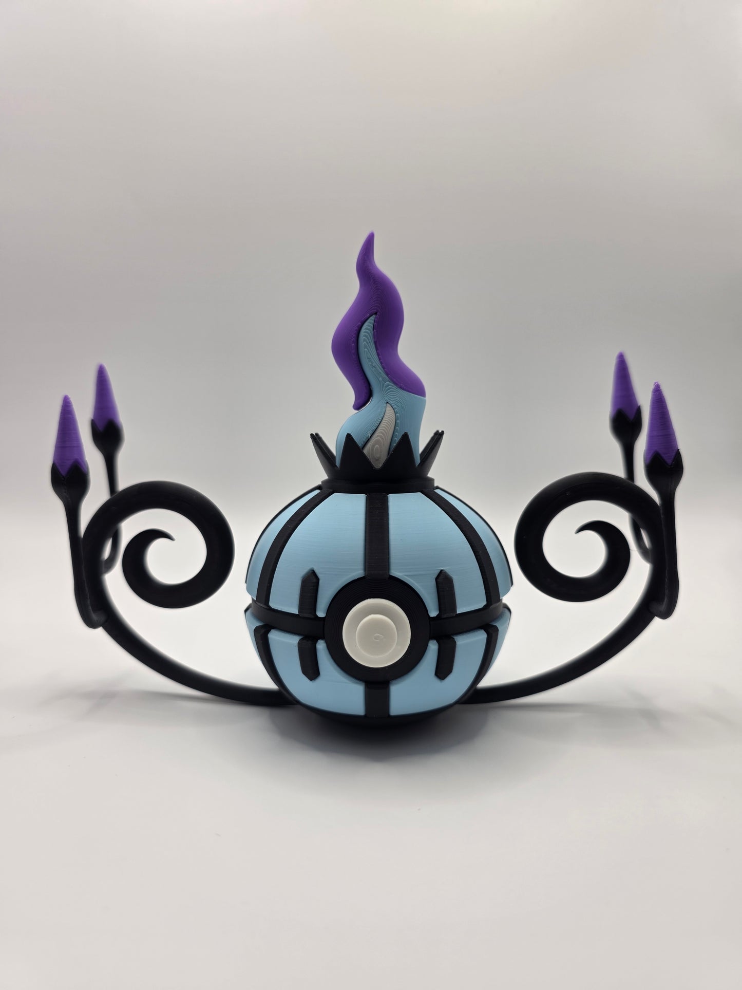 Character Design - 3D Printed Character Ball - Chandelure - Unique Display Collectible.