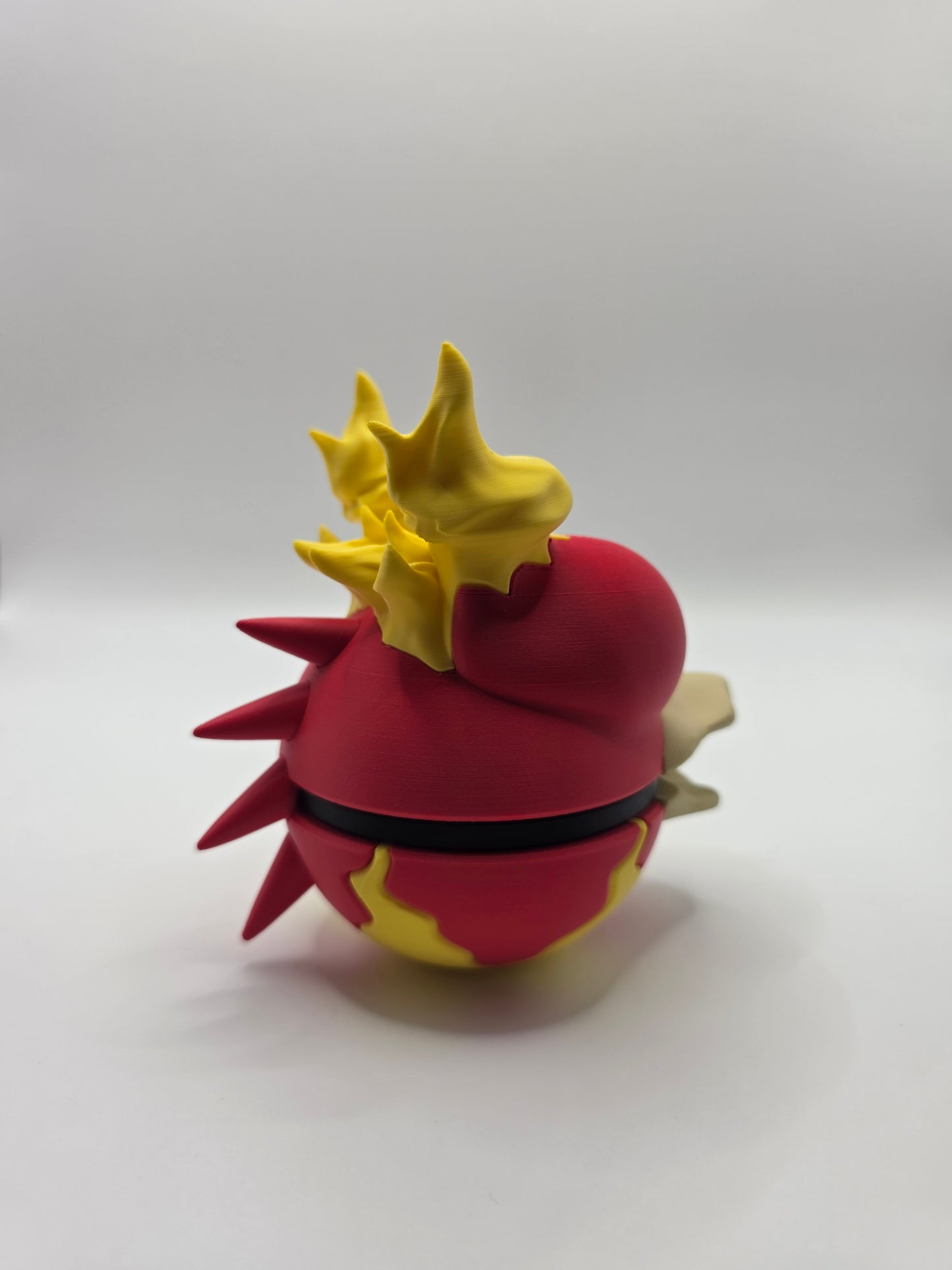 Character Design - 3D Printed Character Ball - Magmar - Unique Display Collectible.