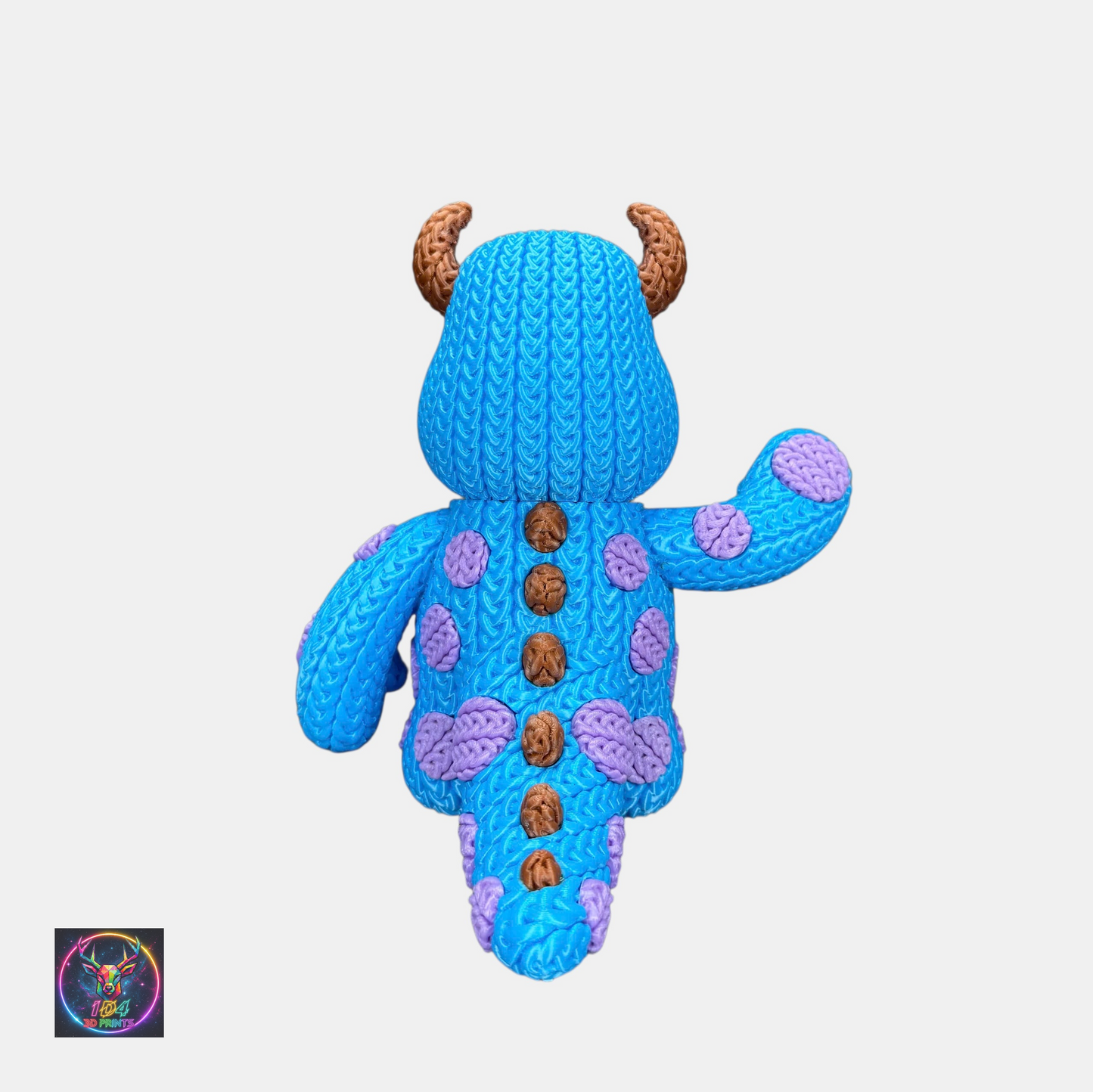 🧶Retro Knitted Closet Monster Buddies  - 3D Printed Closet Monster Collectible -