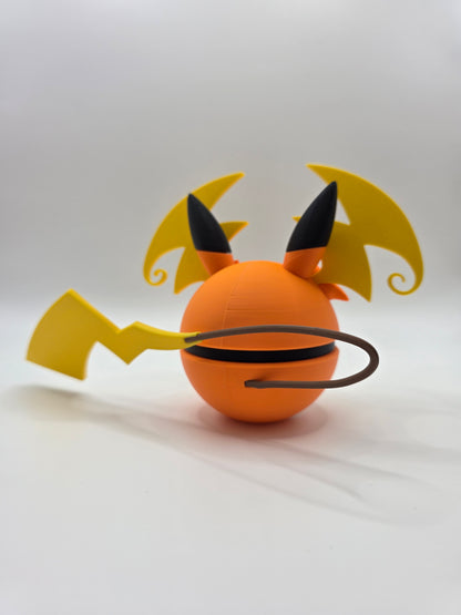 Character Design - 3D Printed Character Ball - Mega Raichu Y - Unique Display Collectible.