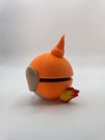 Character Design - 3D Printed Character Ball - Chimchar - Unique Display Collectible.