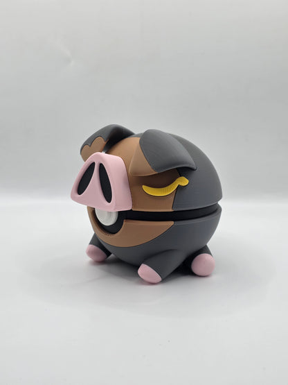 Character Design - 3D Printed Character Ball - Lechonk - Unique Display Collectible.