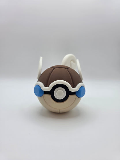 Character Design - 3D Printed Character Ball - Wartortle - Unique Display Collectible.