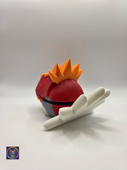 Character Design - 3D Printed Character Ball - Tyrantrum - Unique Display Collectible.