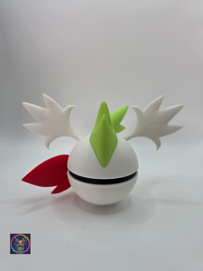 Character Design - 3D Printed Character Ball - Shaymin Sky Form - Unique Display Collectible.