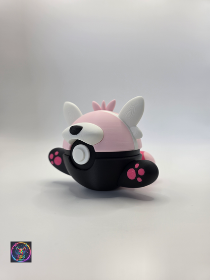 Character Design - 3D Printed Character Ball - Bewear - Unique Display Collectible.