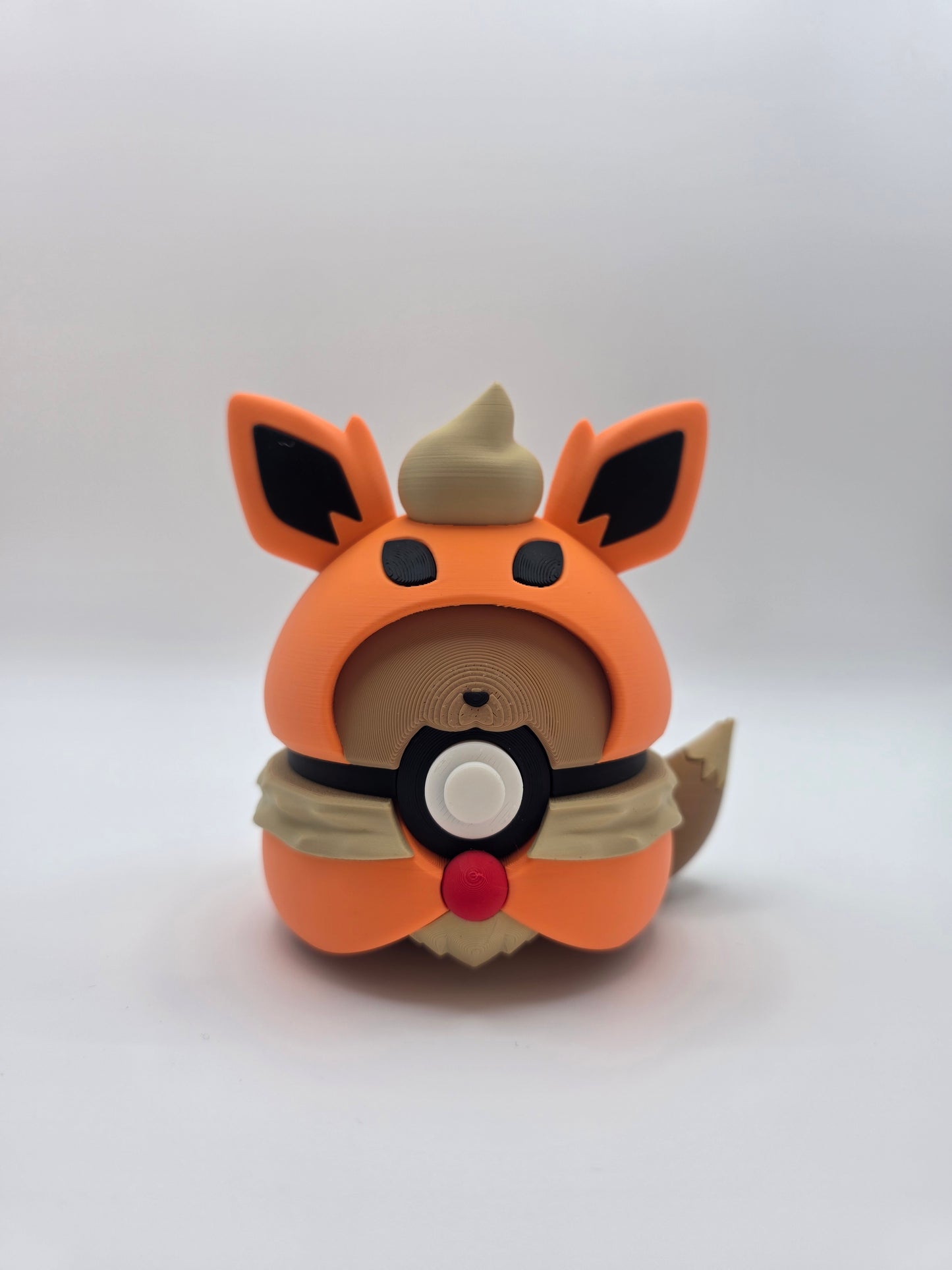 Character Design - 3D Printed Character Ball - Poncho Eevee Collection - Unique Display Collectible.