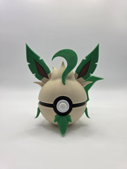 Character Design - 3D Printed Character Ball - Leafeon - Unique Display Collectible.