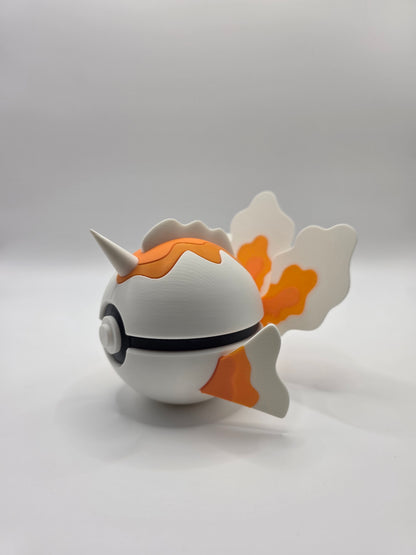 Character Design - 3D Printed Character Ball - Goldeen - Unique Display Collectible.