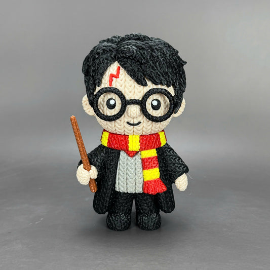 Knitted Design - 3D Printed Harry Potter and Friends Character Figures - Unique Display Collectible