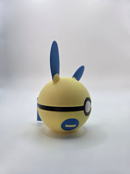 Character Design - 3D Printed Character Ball - Minun - Unique Display Collectible.
