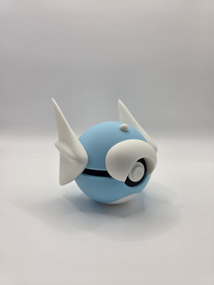 Character Design - 3D Printed Character Ball - Dratini - Unique Display Collectible.