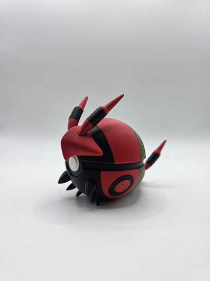 Character Design - 3D Printed Character Ball - Venipede - Unique Display Collectible.