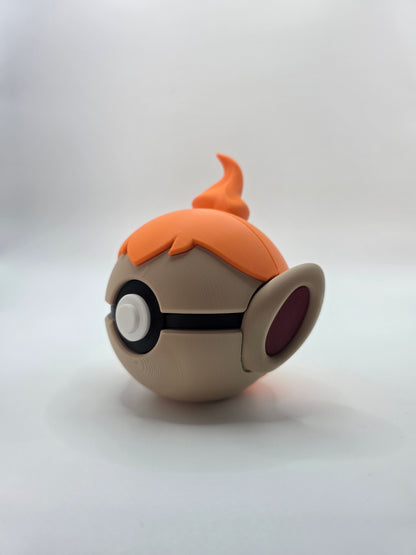Character Design - 3D Printed Character Ball - Chimchar - Unique Display Collectible.