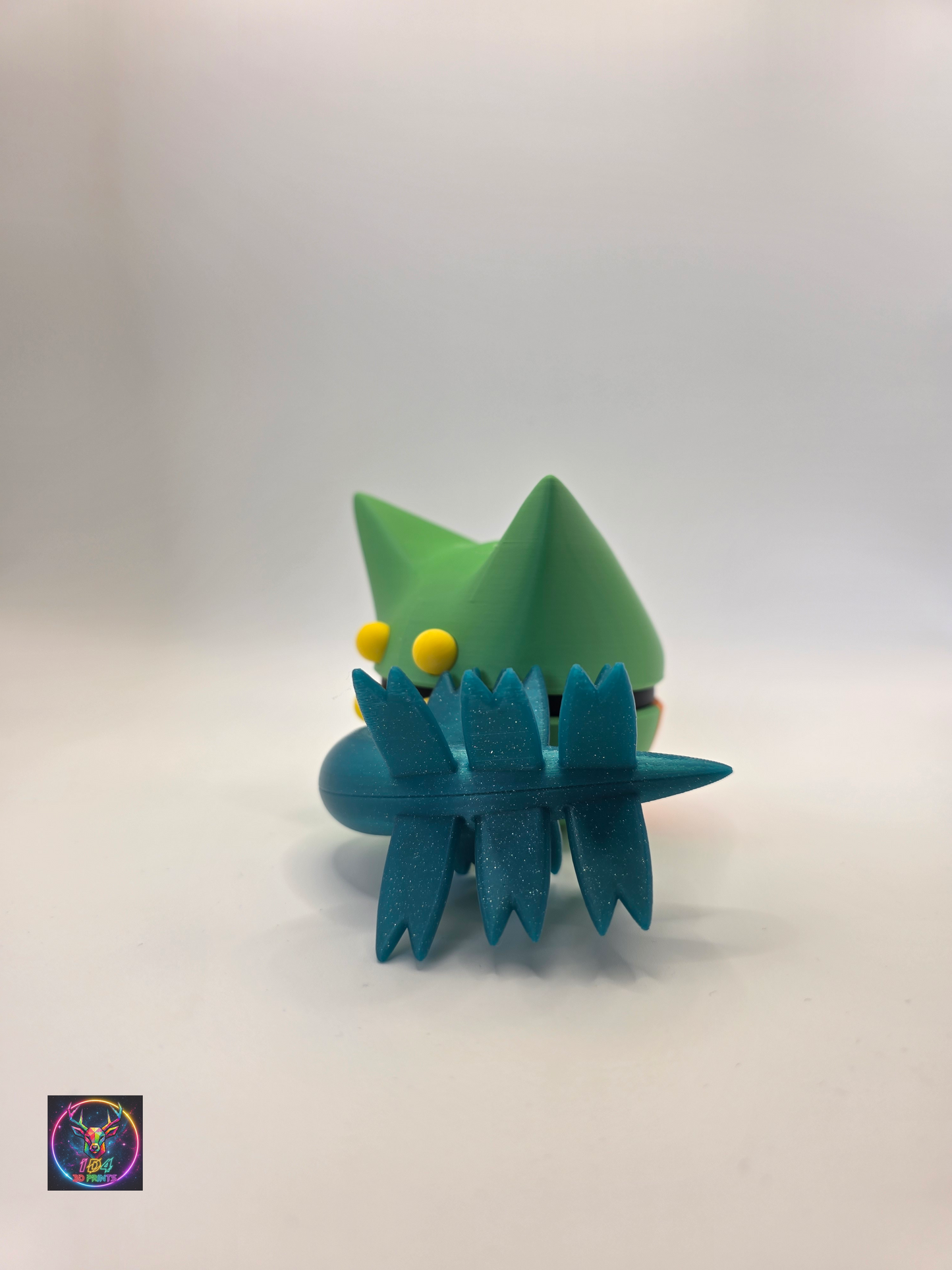 Character Design - 3D Printed Character Ball - Sceptile - Unique Display Collectible.